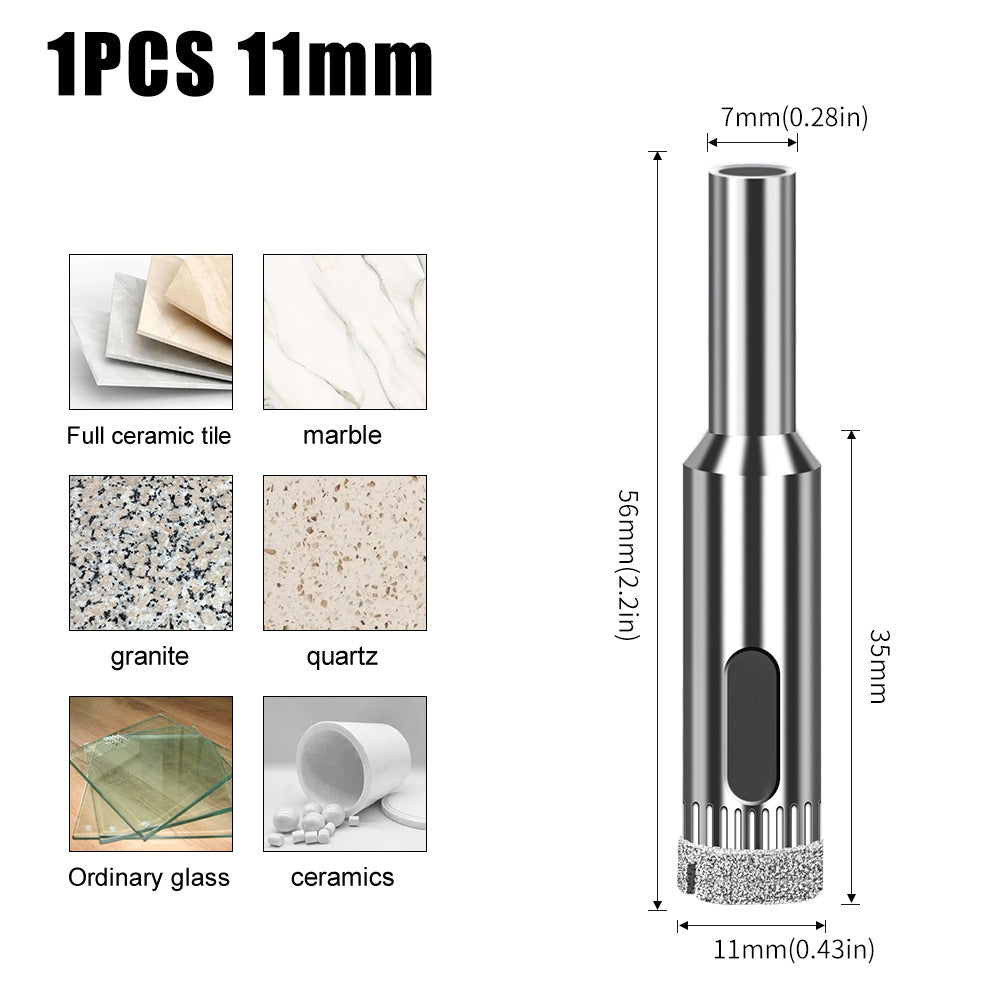 Diamond high-quality integrated steel glass drill bit, tile wall marble hole punch, electroplated drill bit glass opening