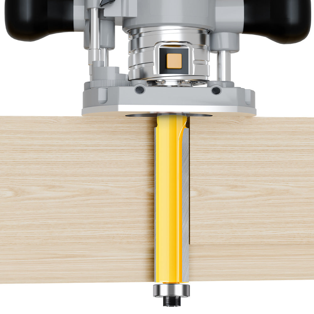 12 handle extended trimming knife with bearing trimming knife double edge straight knife woodworking milling cutter tool trimming machine head