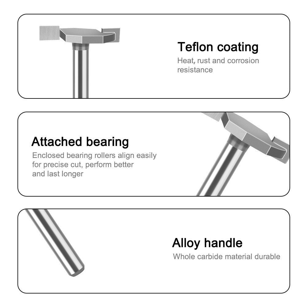 6 handle 12 handle T-shaped knife Slotted knife Alloy slotting cutter head Woodworking milling cutter Tungsten steel cutter head Woodworking slotting knife