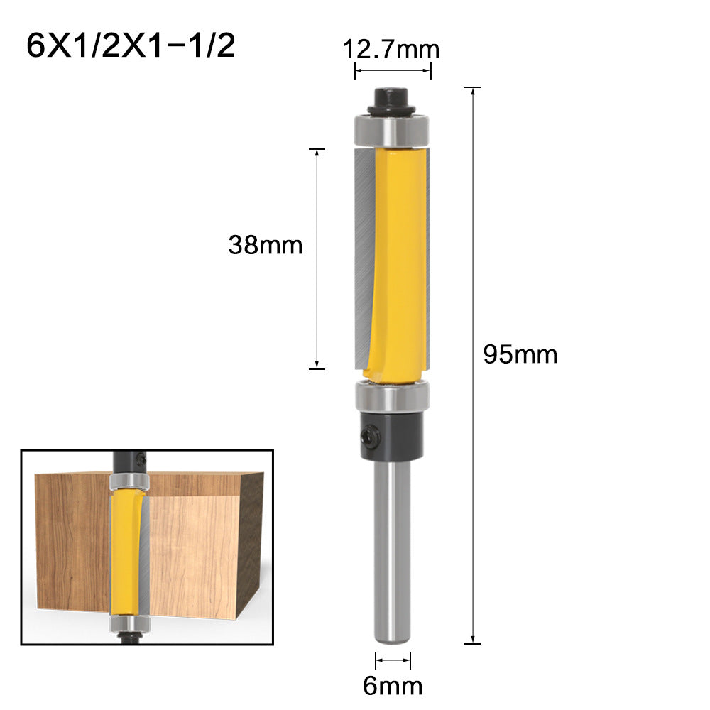 High-grade copy trimming cutter woodworking router woodworking milling cutter copy slotting cutter double bearing trimming cutter