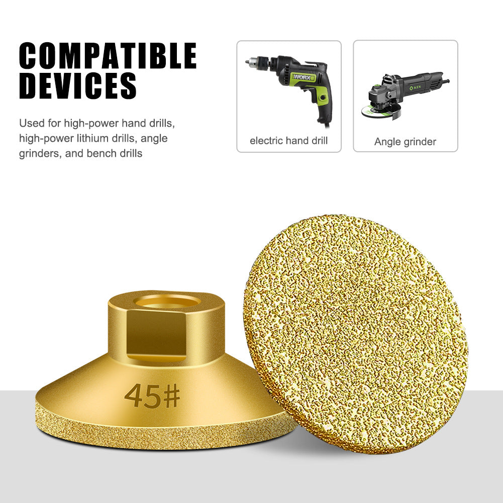 Brazed flat grinding head M10 flat grinding head quartz stone marble polishing and grinding artifact angle grinder brazed flat grinding head