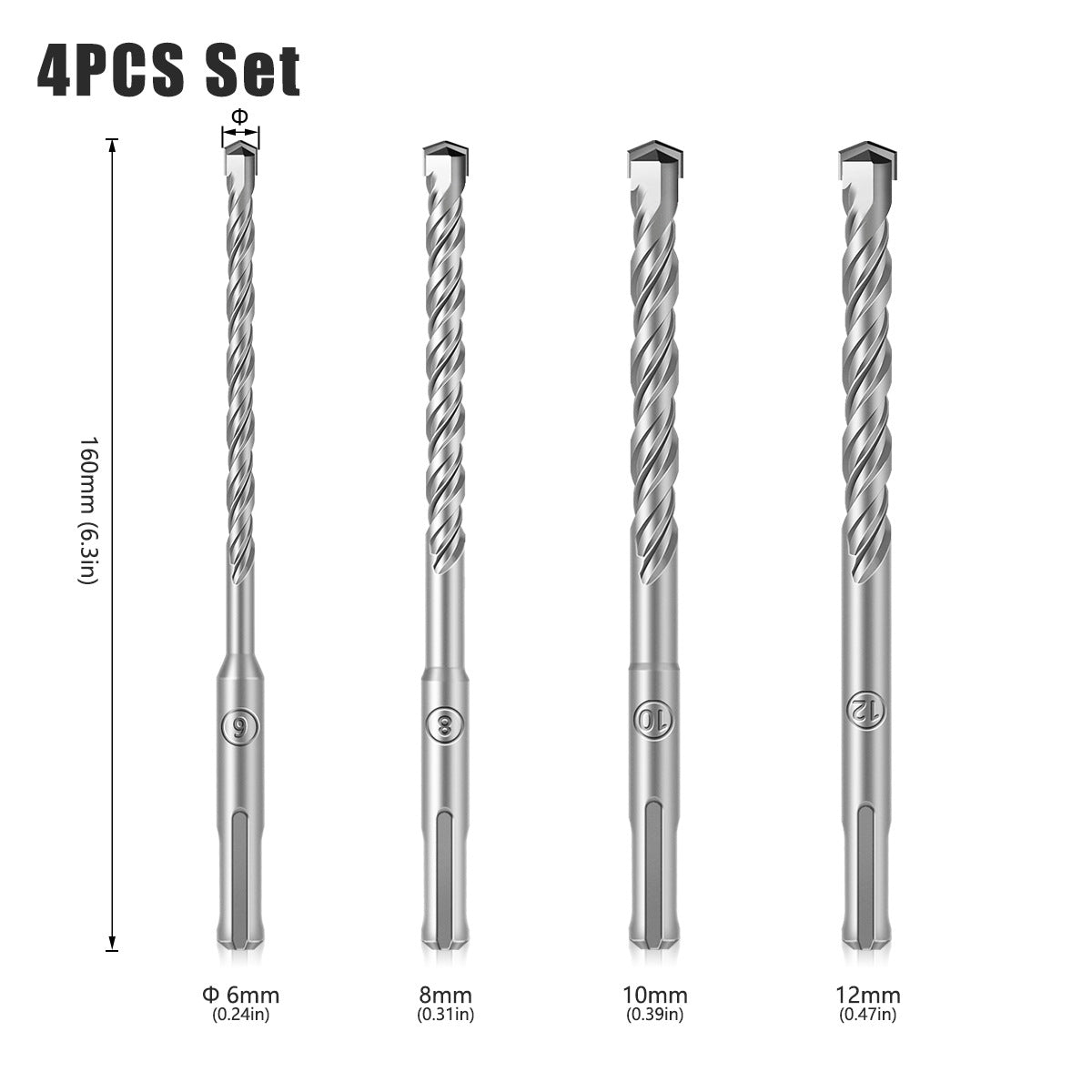 Combination impact drill, drill bit set Alloy electric hammer drill Concrete through wall opening, wall opening drill