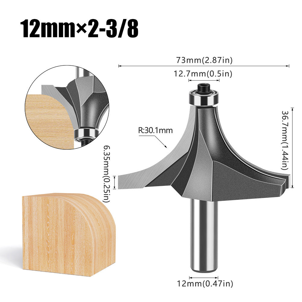 12 handle fillet cutter chamfering milling cutter, commonly used fillet cutter preferably tungsten steel alloy fillet cutter trimming machine tool