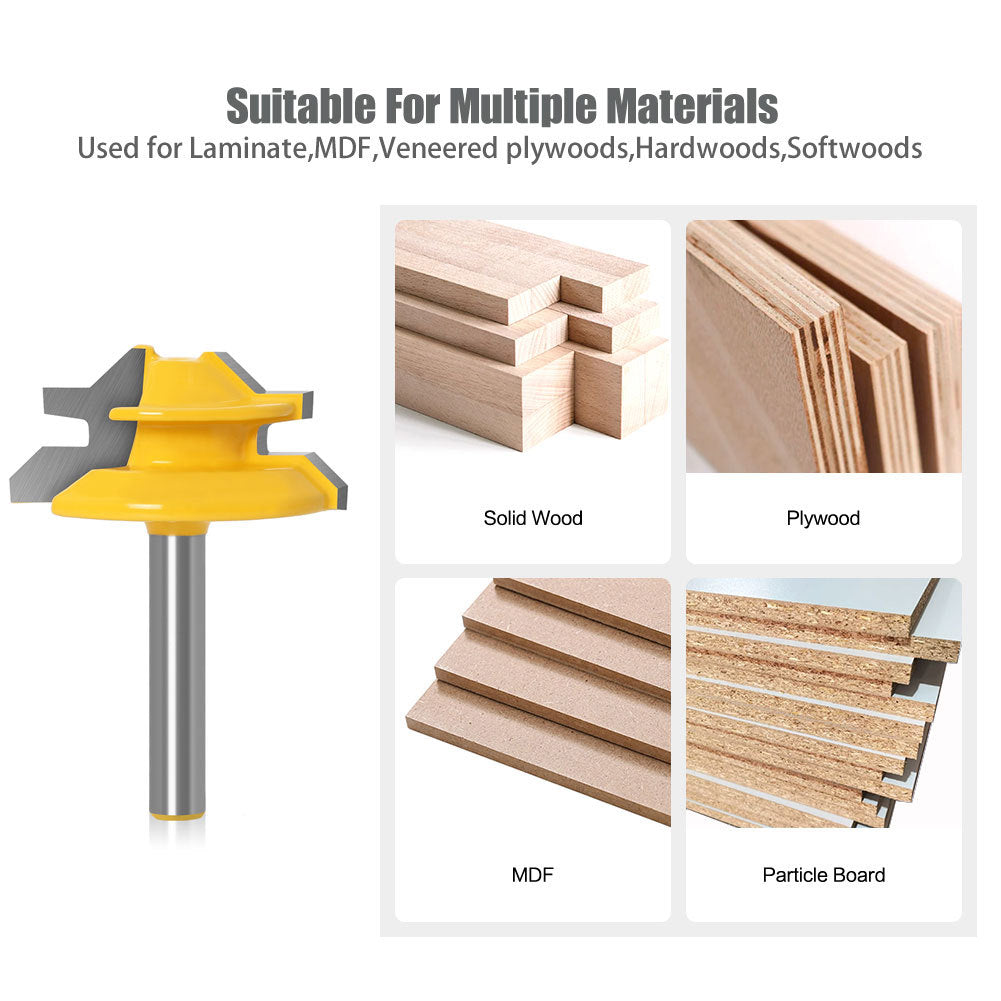Cross-border special supply of 6mm handle 45 degree tenon knife puzzle knife right angle cutter wood milling cutter 45 degree 45 degree tenon knife
