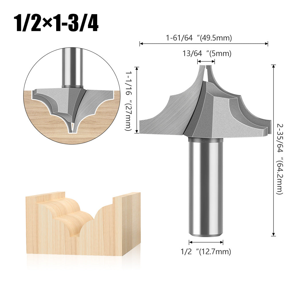Double R line knife slotting knife door plate knife flower line knife door core plate milling cutter double R line knife engraving machine milling cutter