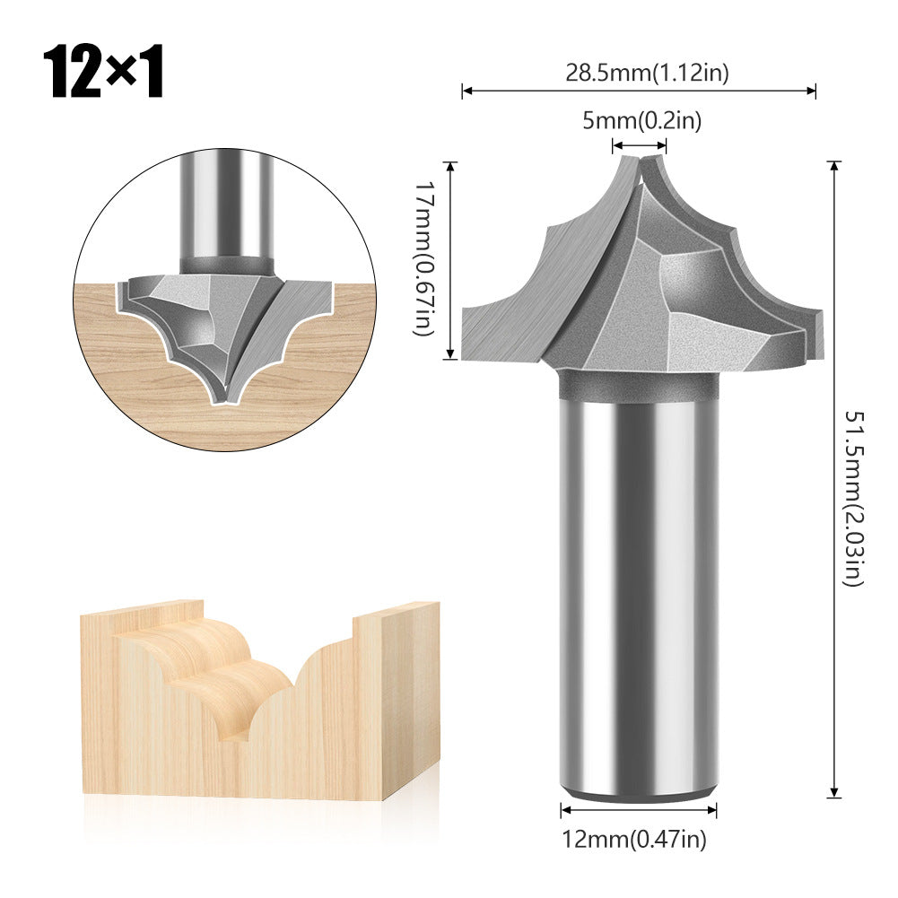 Double R line knife slotting knife door plate knife flower line knife door core plate milling cutter double R line knife engraving machine milling cutter