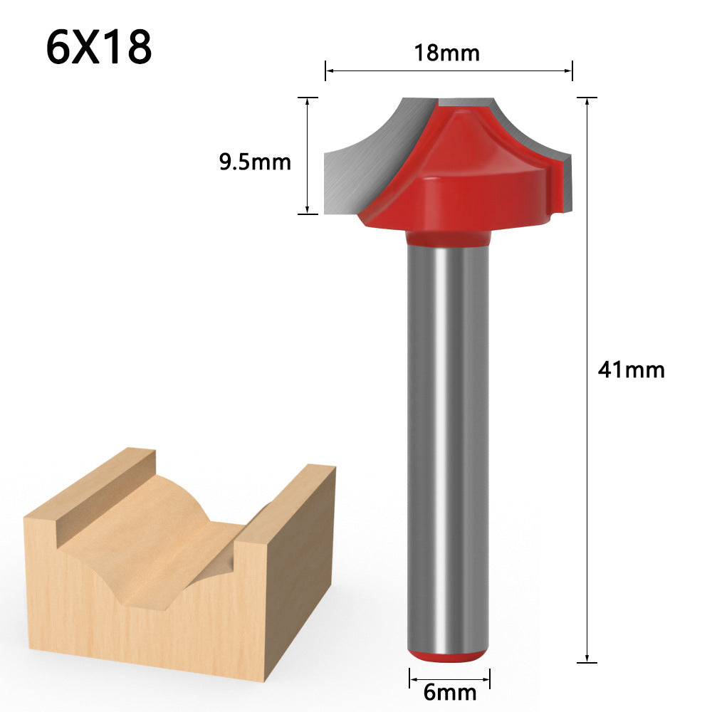 Domestic open carving knife, woodworking lace knife 1/4R knife, carving machine woodworking knife, double R woodworking open knife