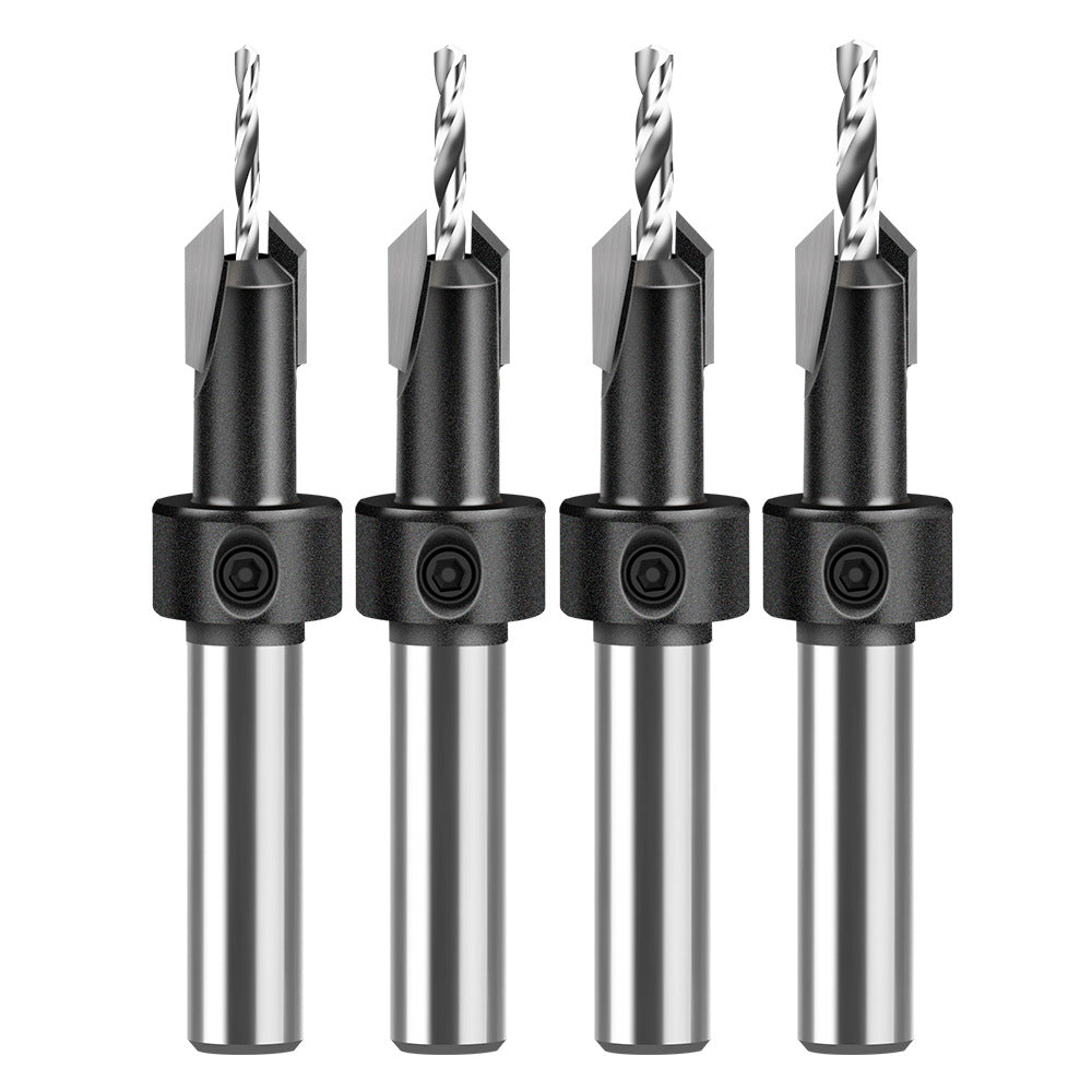 Woodworking countersink drill cone hole opener hole drill alloy head screw ladder drill wood self-tapping screw installation ladder