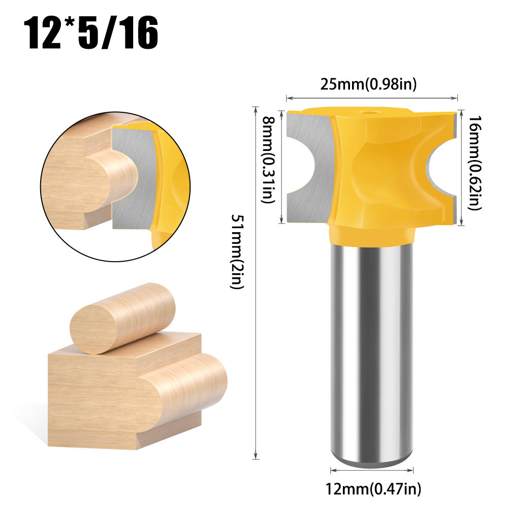 Semicircular knife, woodworking positive semicircular knife, arc knife engraving milling cutter trimming knife fancy knife 12 handles 6 handles trimming knife