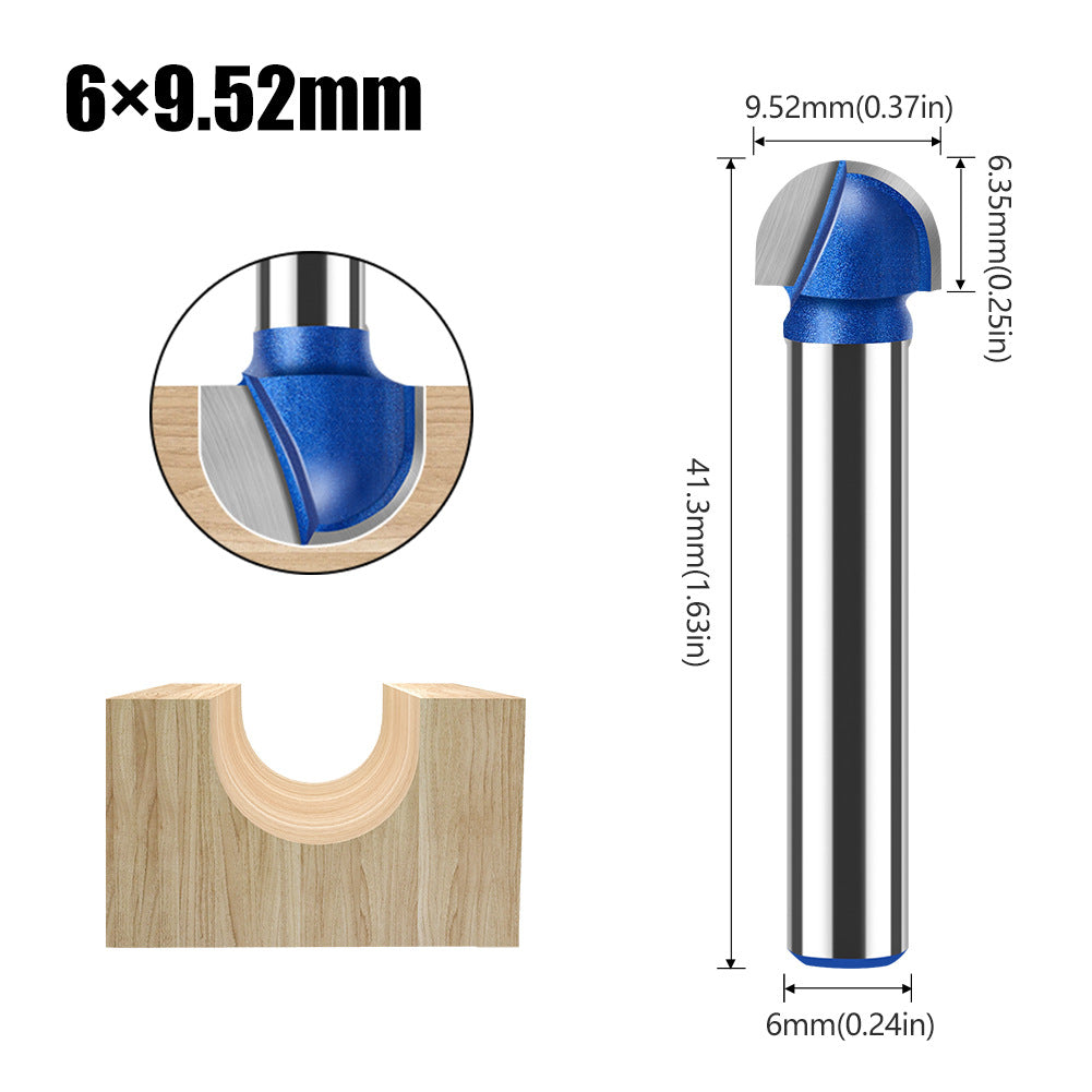 Professional grade round bottom knife, bottom digging knife, trimming machine, knife head, aluminum plastic plate slotting integrated wall folding knife