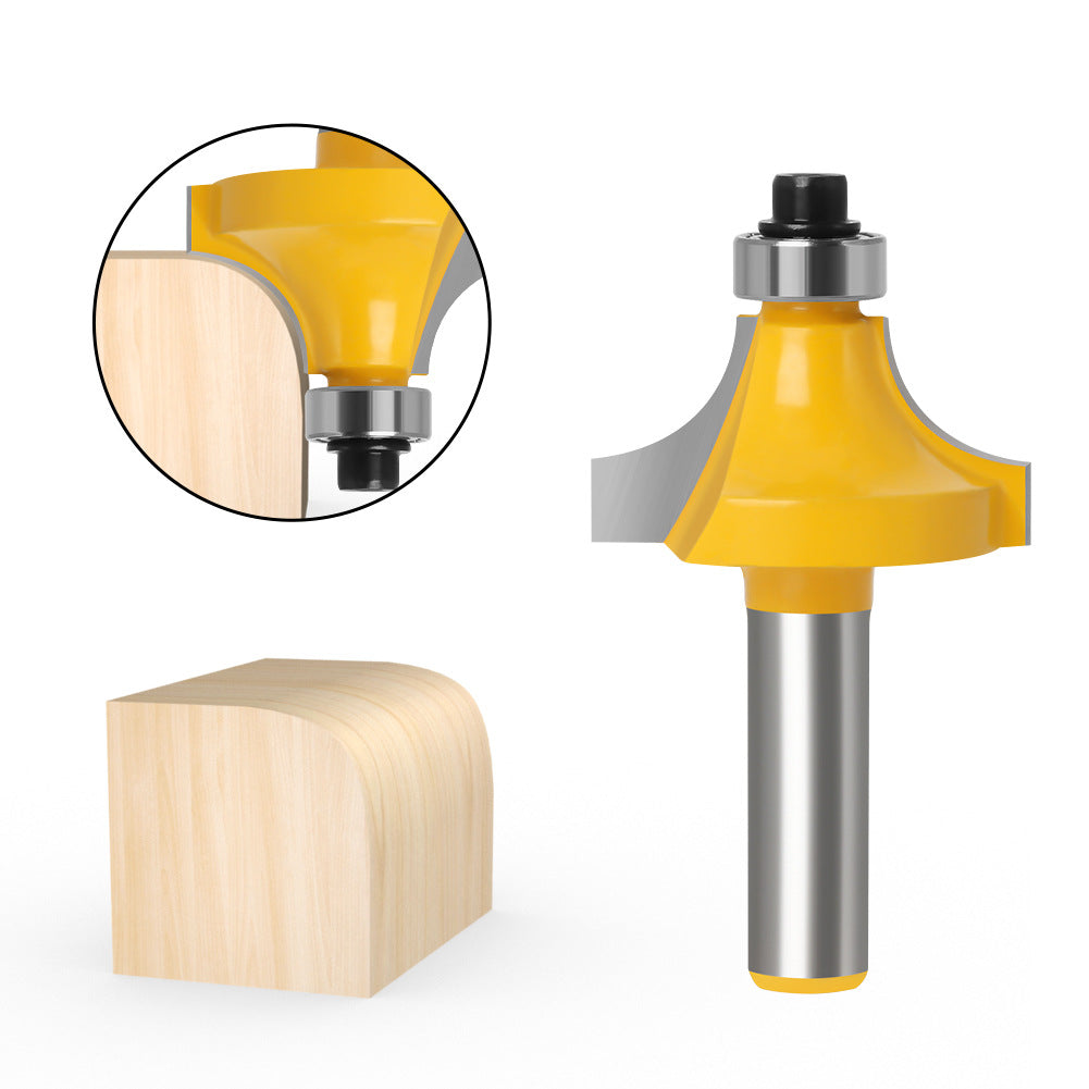 2-piece set of 8-handle woodworking rounded corner cutter inverted R-angle milling cutter trimming corner milling cutter R-angle cutter woodworking rounded corner cutter head