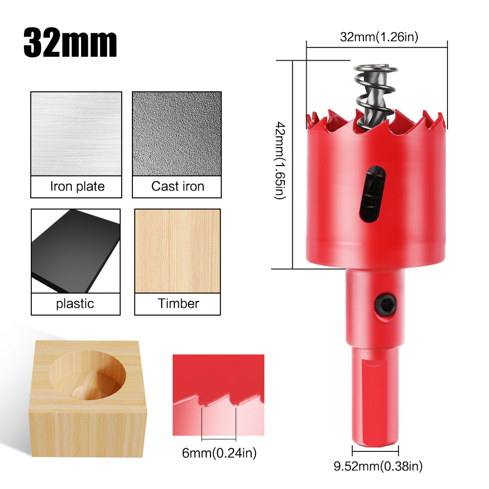 M42 Bi Metal Hole Saw Set for Wood Metal Pipe Aluminum Drywall Drilling PV Woodworking Kit