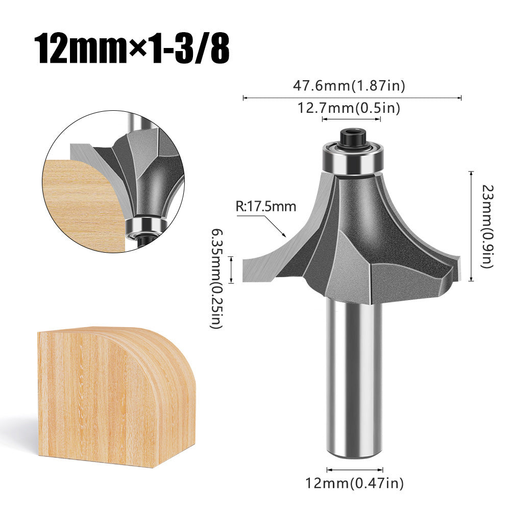12 handle fillet cutter chamfering milling cutter, commonly used fillet cutter preferably tungsten steel alloy fillet cutter trimming machine tool