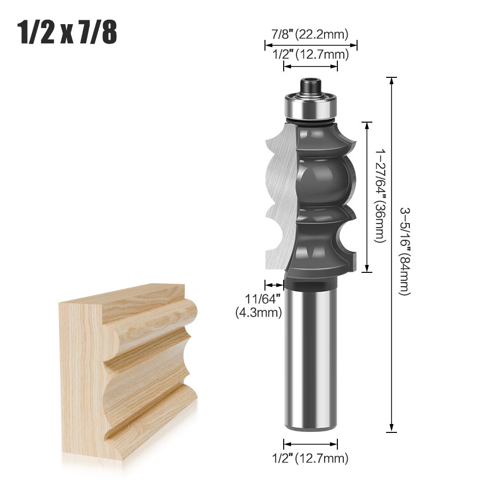 1/2 handle 12 handle double leaf armrest knife double leaf armrest knife engraving machine milling cutter line cutter woodworking milling cutter woodworking knife