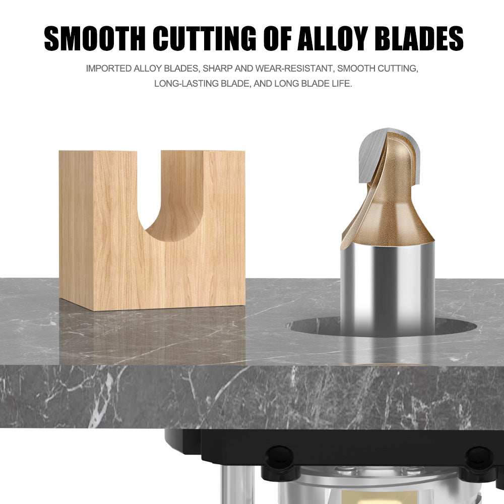 Professional grade round bottom cutter woodworking milling cutter slotting cutter 1/2 handle arc trimming machine engraving machine electric milling gong cutter head