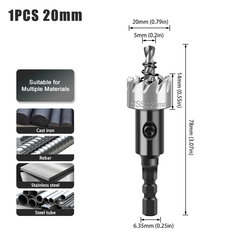 HSS hexagonal shank high speed steel 4341 hole opener, iron sheet stainless steel hole opener metal, thin plate drilling