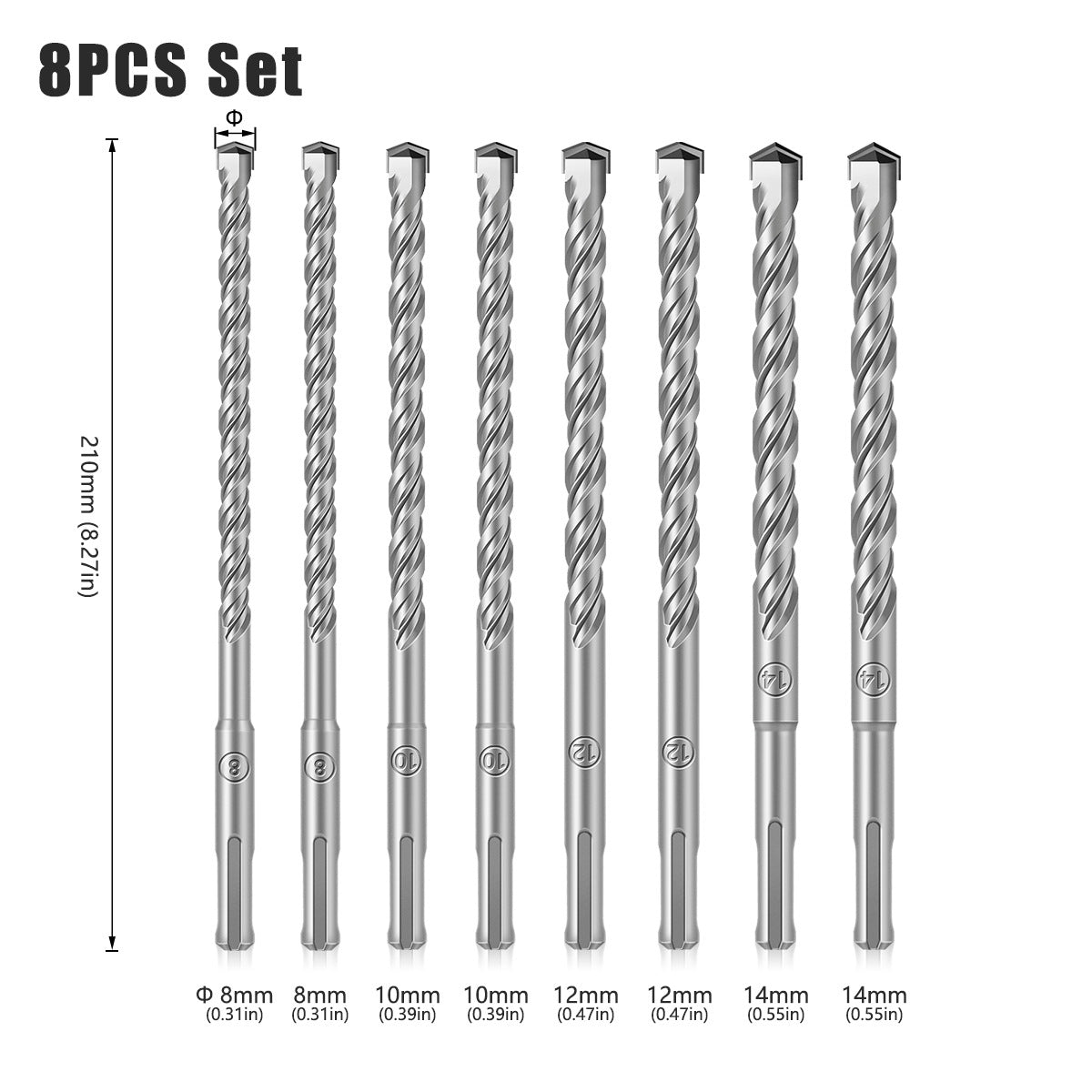 Combination impact drill, drill bit set Alloy electric hammer drill Concrete through wall opening, wall opening drill