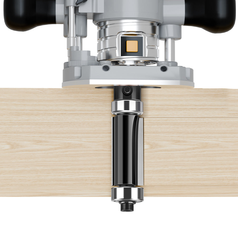 Double Bearing Trimming Knife Double Blade Straight Knife Woodworking Knife, Bakelite Milling Trimming Machine Gong Milling Cutter 1/4 * 12.7 * 25.4