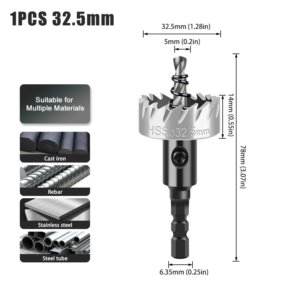 HSS hexagonal shank high speed steel 4341 hole opener, iron sheet stainless steel hole opener metal, thin plate drilling