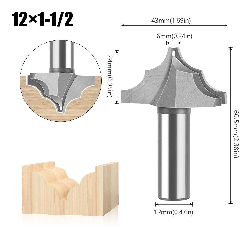 Double R line knife slotting knife door plate knife flower line knife door core plate milling cutter double R line knife engraving machine milling cutter