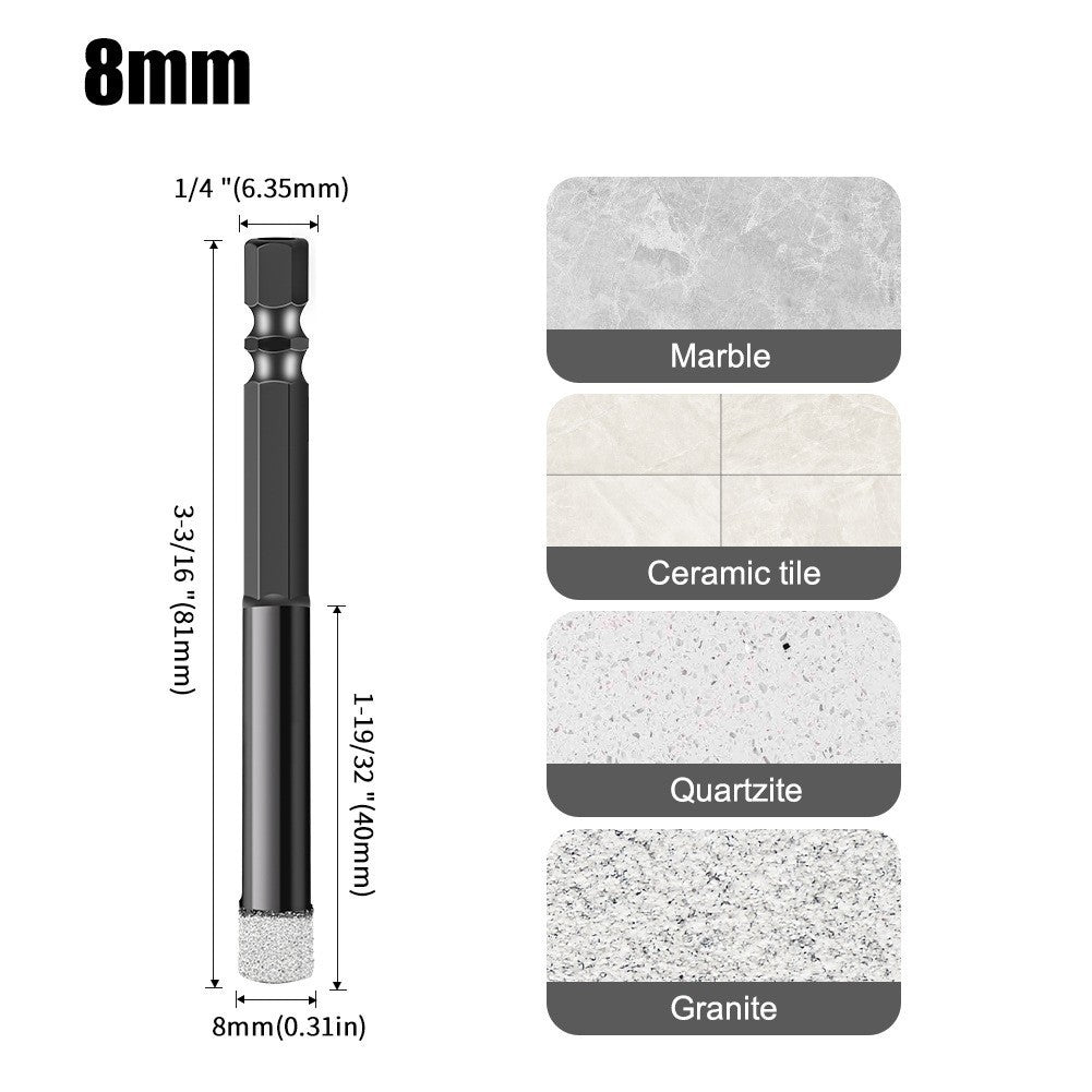 Emery professional stone hole opener, ceramic tile marble dry drilling bit, stone slate drilling bit