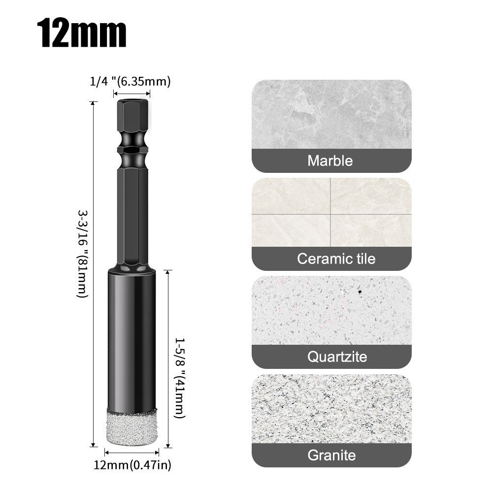 Emery professional stone hole opener, ceramic tile marble dry drilling bit, stone slate drilling bit