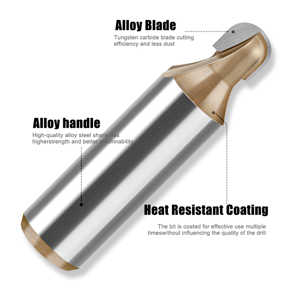 Professional grade round bottom cutter woodworking milling cutter slotting cutter 1/2 handle arc trimming machine engraving machine electric milling gong cutter head