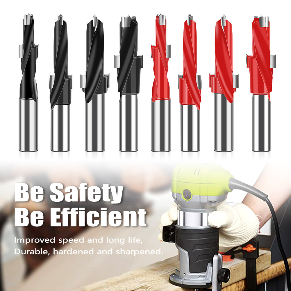 Step Drill Three-in-One Drill Secondary Drill Alloy Woodworking Step Drill Side Hole Machine Drill Bag Countersunk Hole Woodworking Row Drill Bit