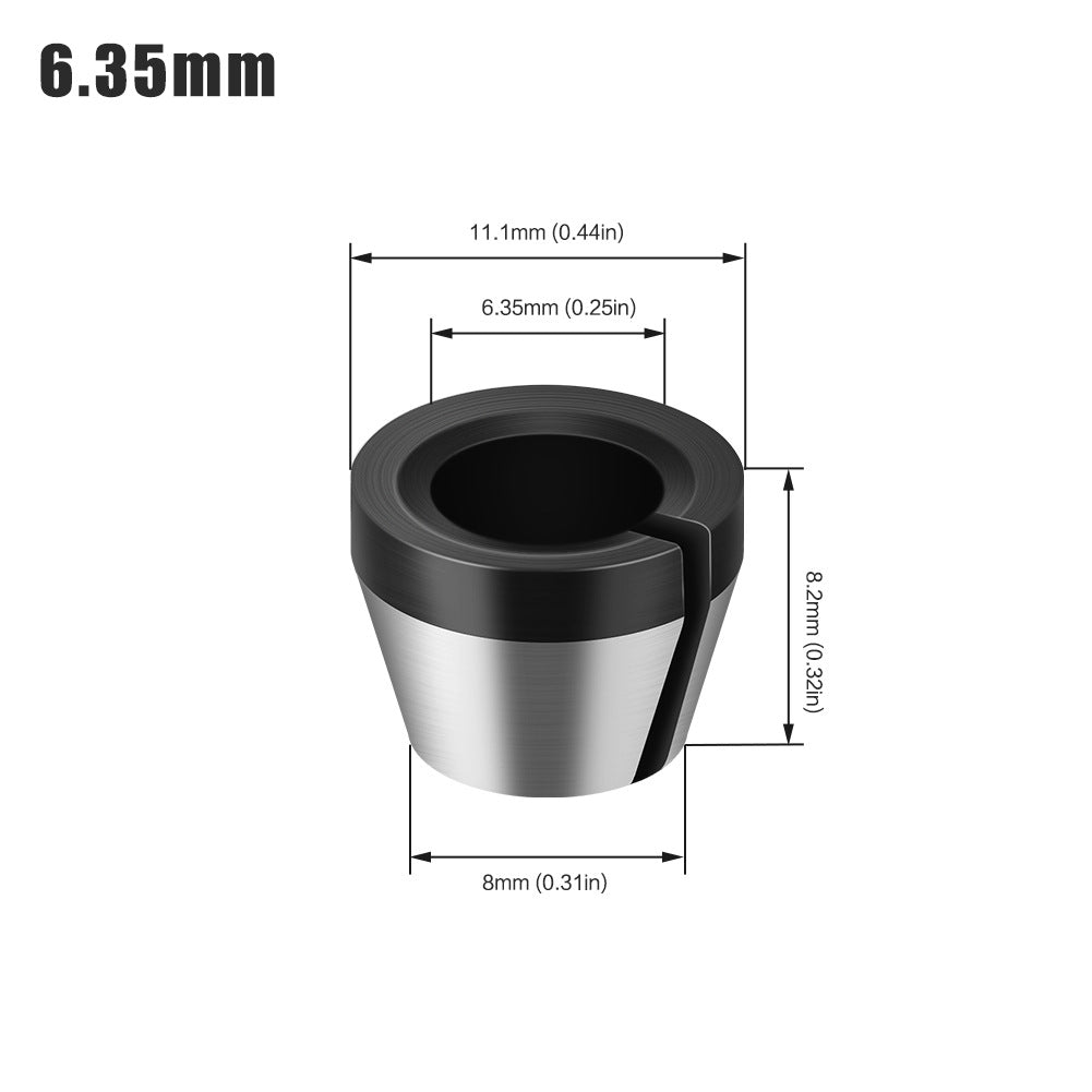 6mm8mm trimmer nut chuck, chuck nut set mill conversion sleeve, milling cutter accessories jacket