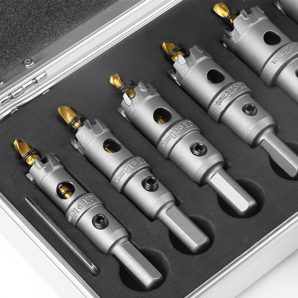 6-10 piece set of Yunica hole opener TCT carbide reaming metal thick iron plate aluminum alloy reaming drill bit