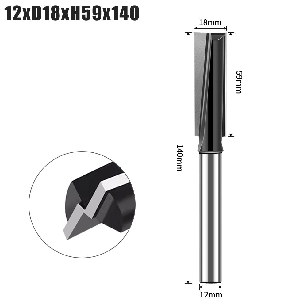 Door keyhole lengthened slotting milling cutter Bottom cutter Spiral mortise cutter Door panel Daluo electromechanical woodworking milling cutter