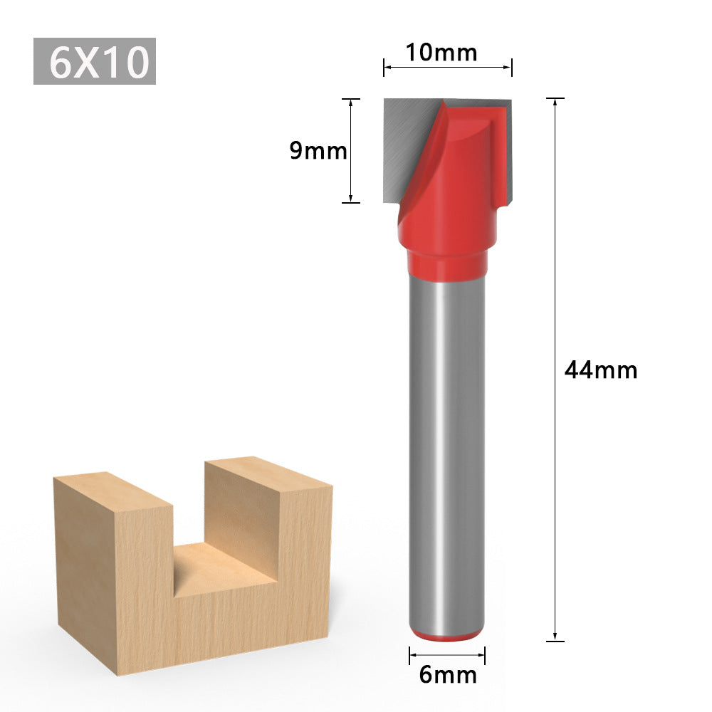 Computer engraving machine cutter woodworking milling cutter 6mm bottom cleaning cutter milling bottom edge table milling bottom cutter trimming machine head