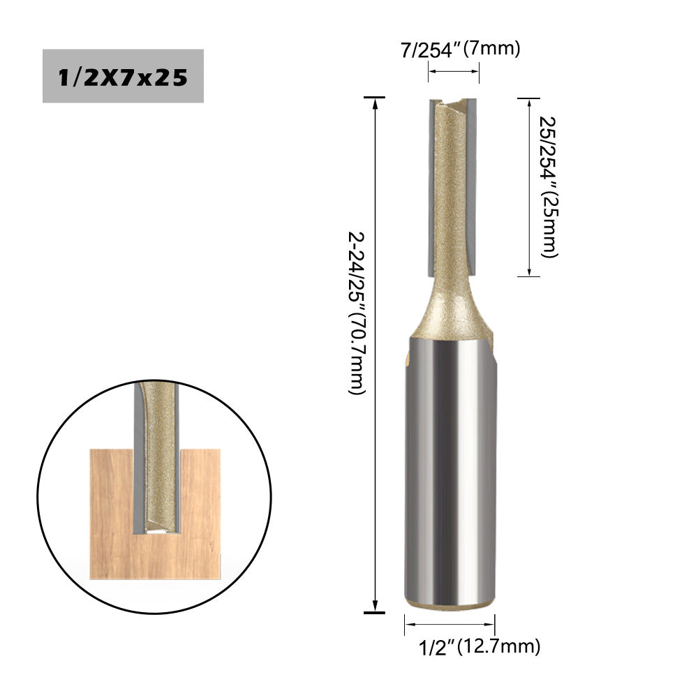 Woodworking Professional Reverse Metric Straight Knife Double Blade Slotting Straight Knife Engraving Machine Knife Head 7,8,9,10,11,12mm