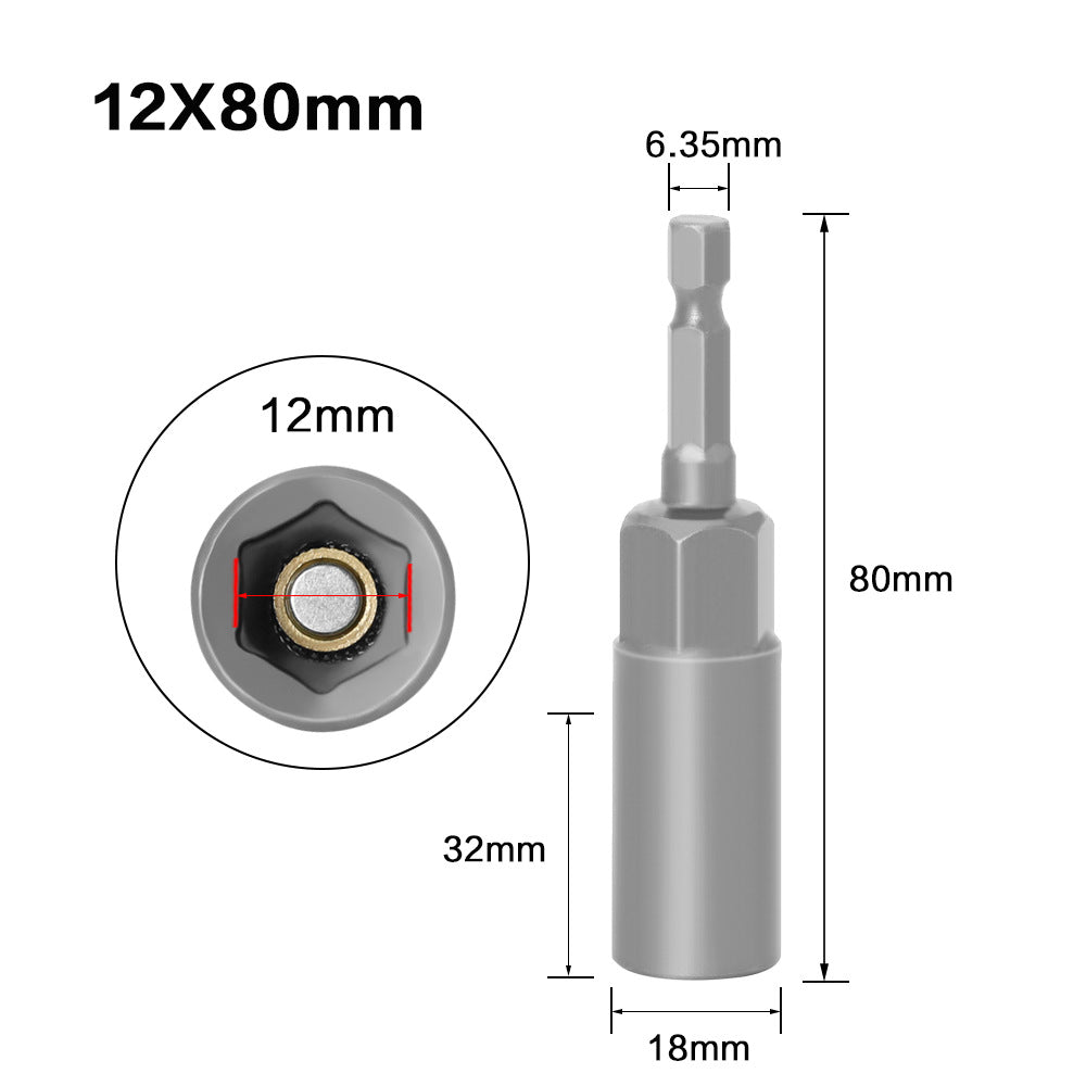 Hexagonal Shank Deepening Sleeve Pneumatic Deepening Sleeve Inner Hexagonal Wind Head Nut Quick Sleeve Tool
