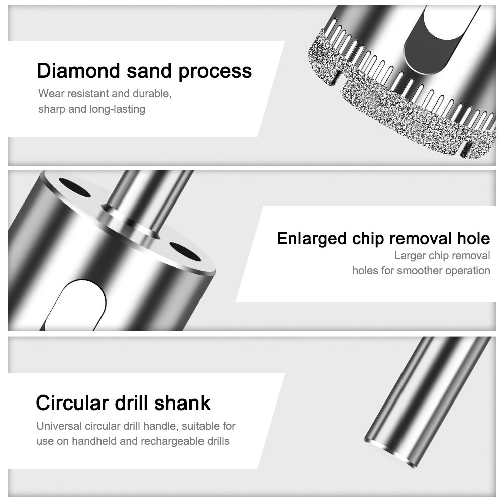 Diamond high-quality integrated steel glass drill bit, tile wall marble hole punch, electroplated drill bit glass opening