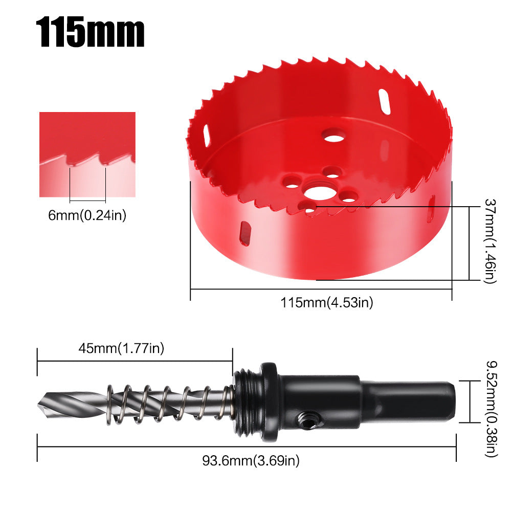 M42 Bi Metal Hole Saw Set for Wood Metal Pipe Aluminum Drywall Drilling PV Woodworking Kit