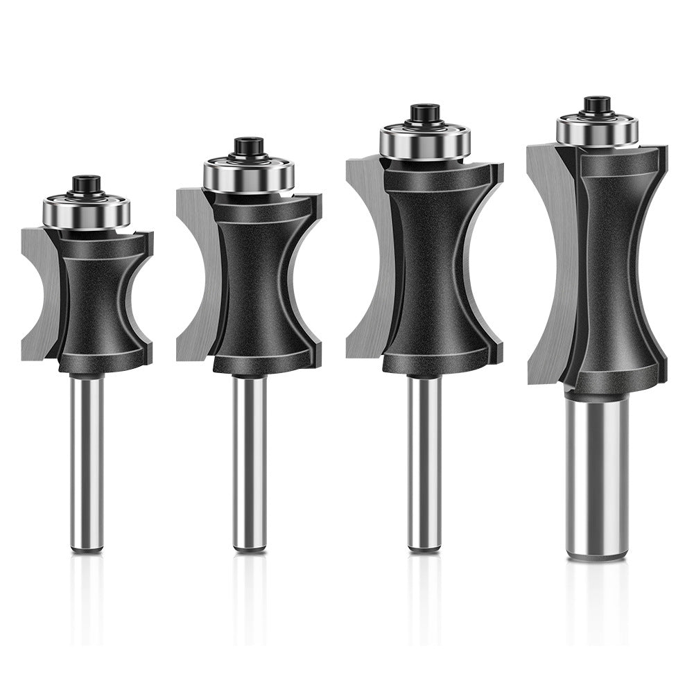Bearing flat bottom arc knife engraving machine wood board rounded corner cutter woodworking milling cutter stair floor cutter gong milling cutter