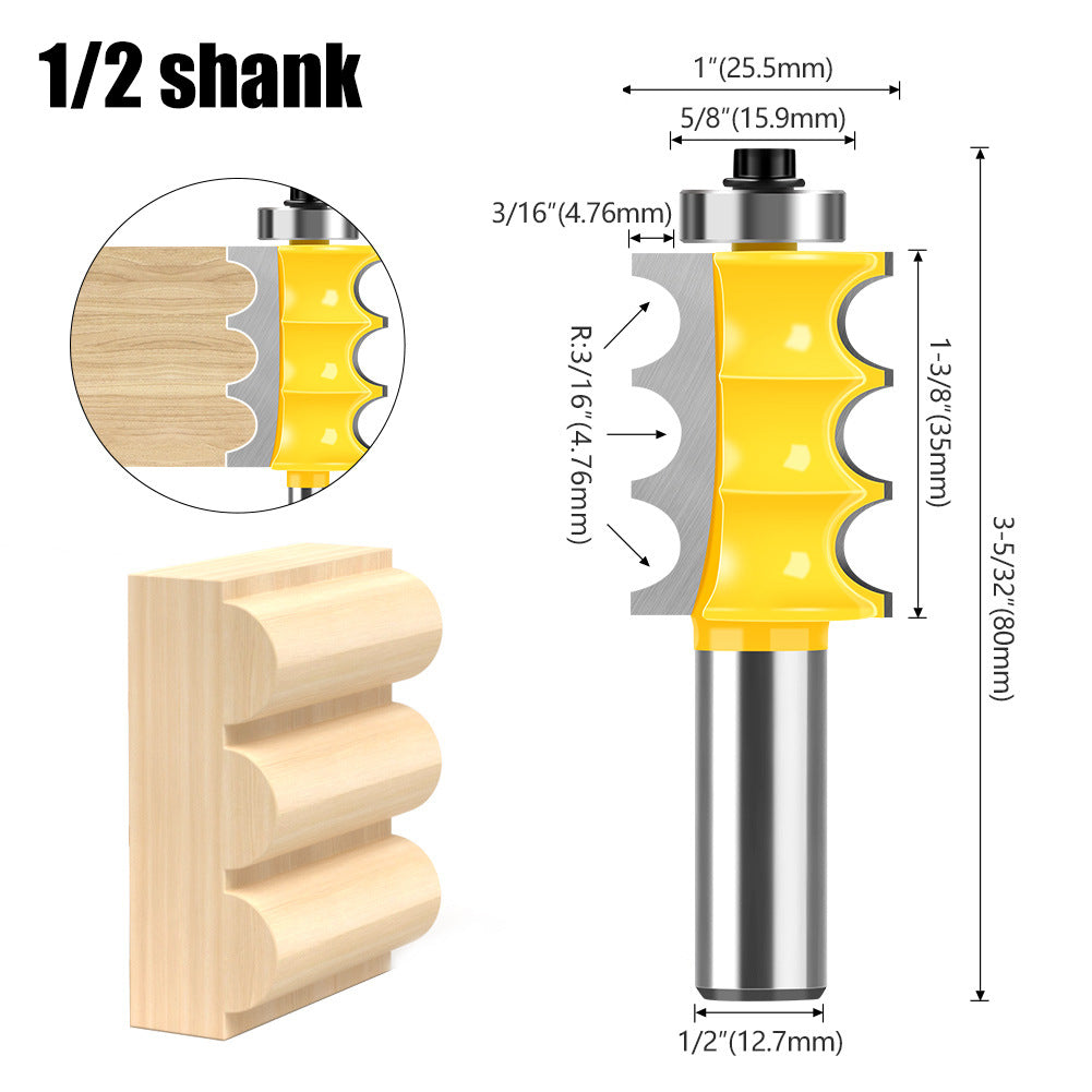 8Mm handle three bead knife three ball knife fancy line knife ball head knife cabinet line knife decorative woodworking milling cutter