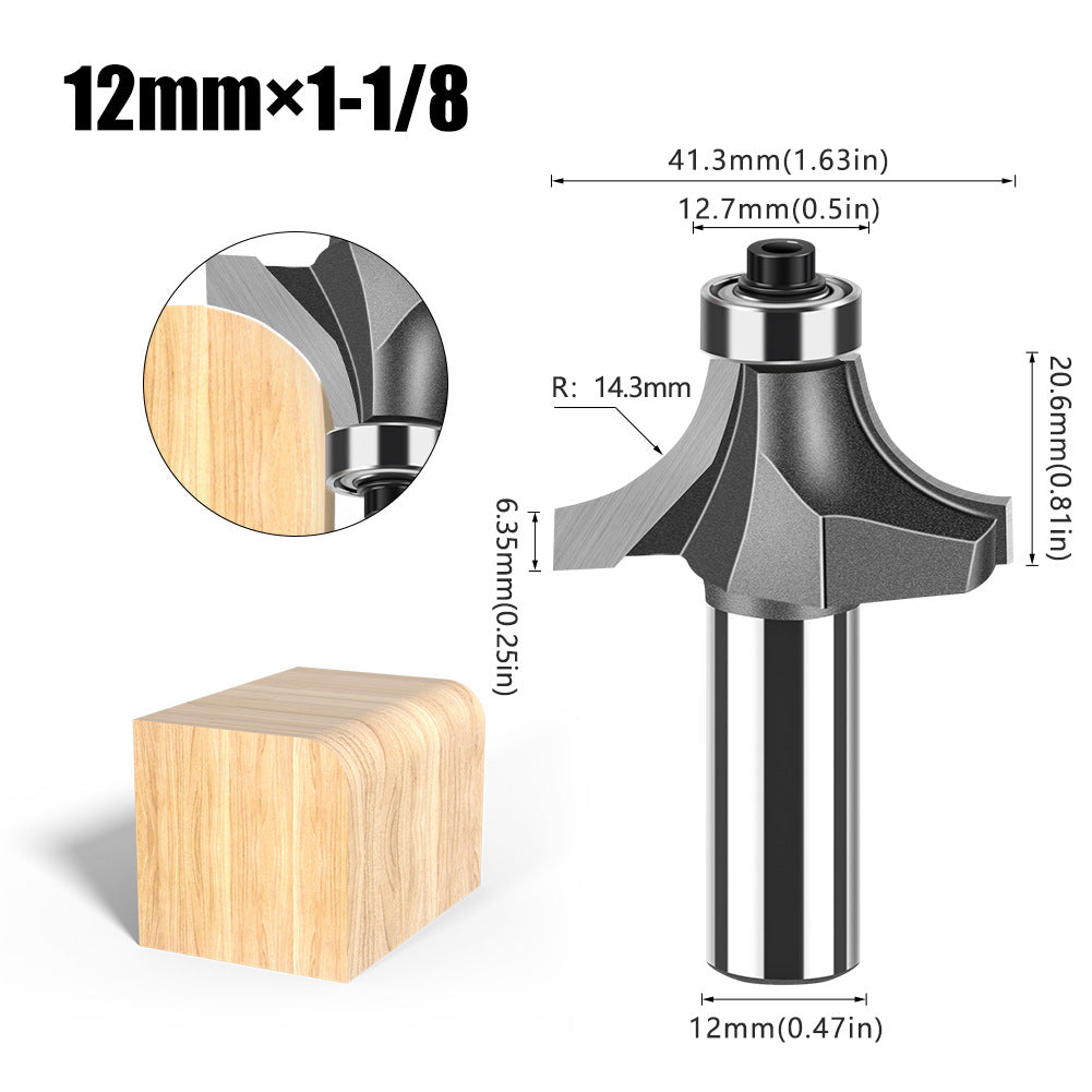 12 handle fillet cutter chamfering milling cutter, commonly used fillet cutter preferably tungsten steel alloy fillet cutter trimming machine tool