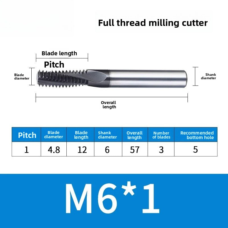 Carbide Thread Mill Single / Triple / Full Flute HRC65
