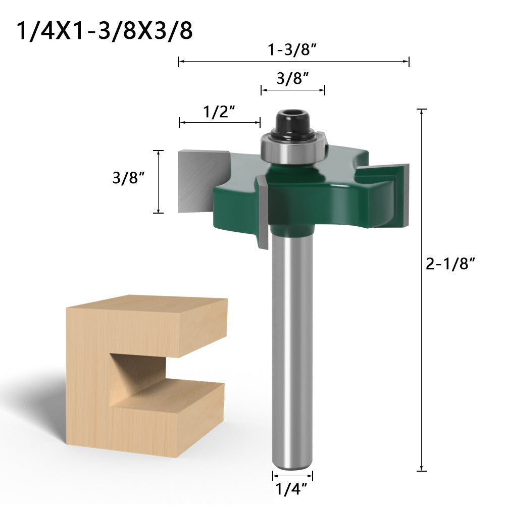 4-Blade Ball T-Knife 1/4 Handle Woodworking Milling Cutter Slotting Knife Slotting Knife Alloy Knife Head Trimming Machine Knife Head