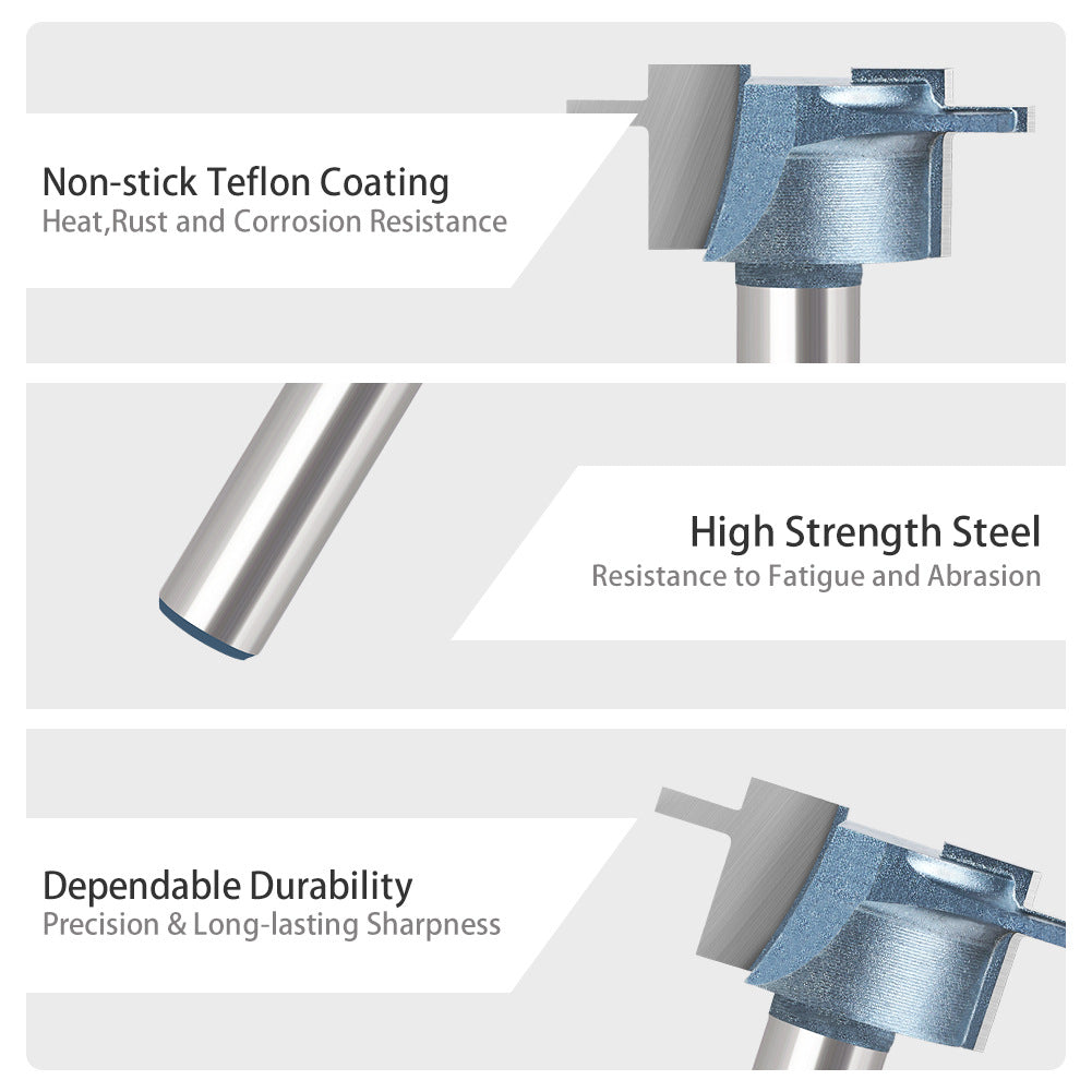 Woodworking milling cutter Mother and child Handle cutter 1/2 handle Cabinet wardrobe embedded slotting knife Edge trimming machine Bakelite milling tool