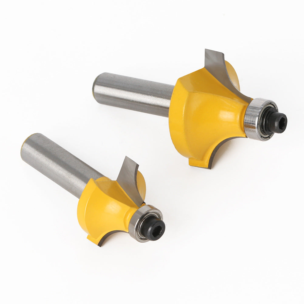 2-piece set of 8-handle woodworking rounded corner cutter inverted R-angle milling cutter trimming corner milling cutter R-angle cutter woodworking rounded corner cutter head
