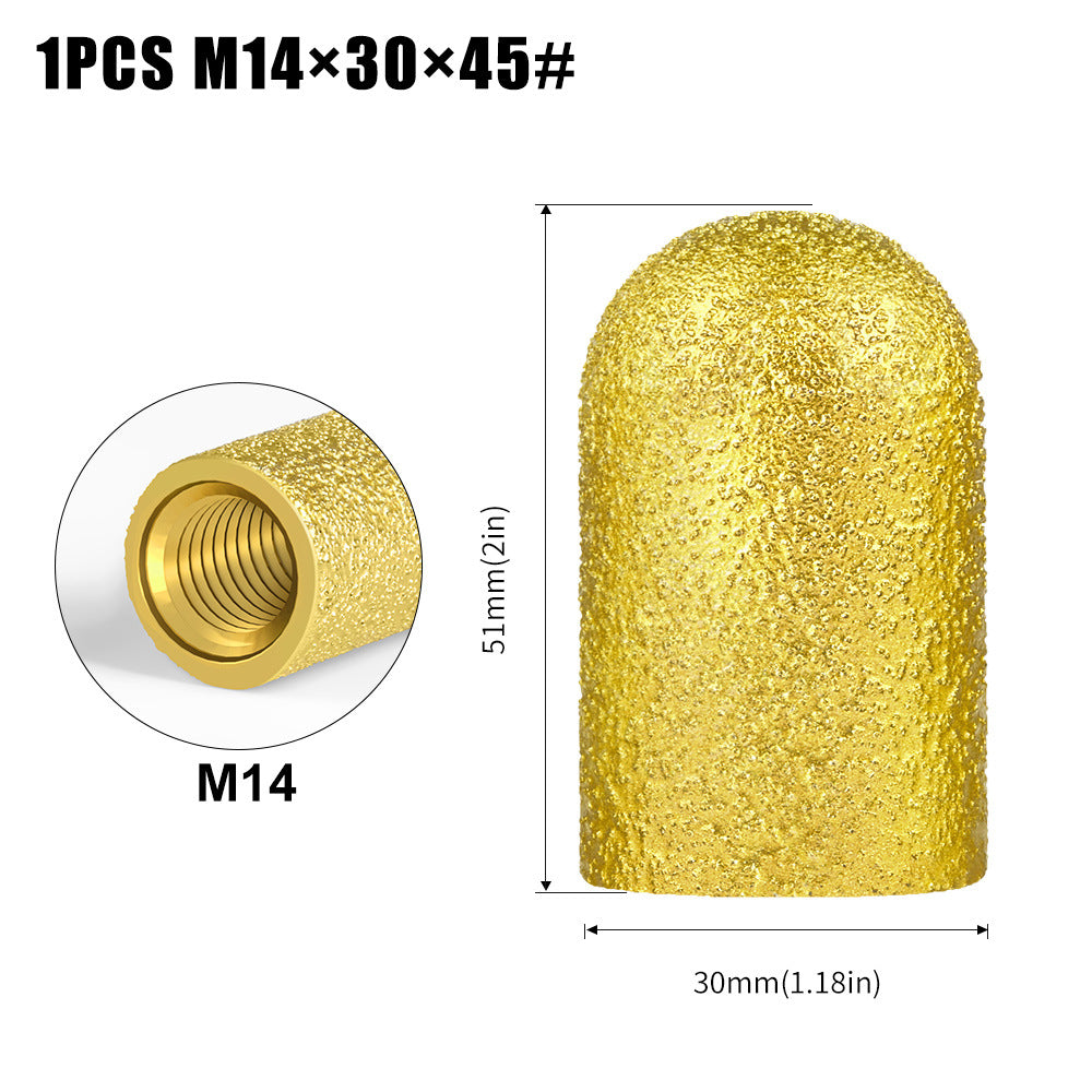 Brazing M10, M14 arc grinding wheel grinding head quartz stone stone tile angle grinder milling cutter polishing and trimming