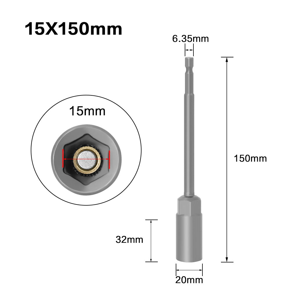 Hexagonal Shank Deepening Sleeve Pneumatic Deepening Sleeve Inner Hexagonal Wind Head Nut Quick Sleeve Tool