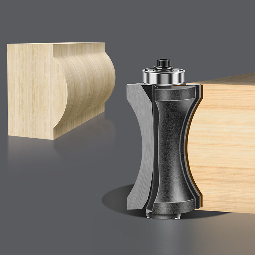 Bearing flat bottom arc knife engraving machine wood board rounded corner cutter woodworking milling cutter stair floor cutter gong milling cutter