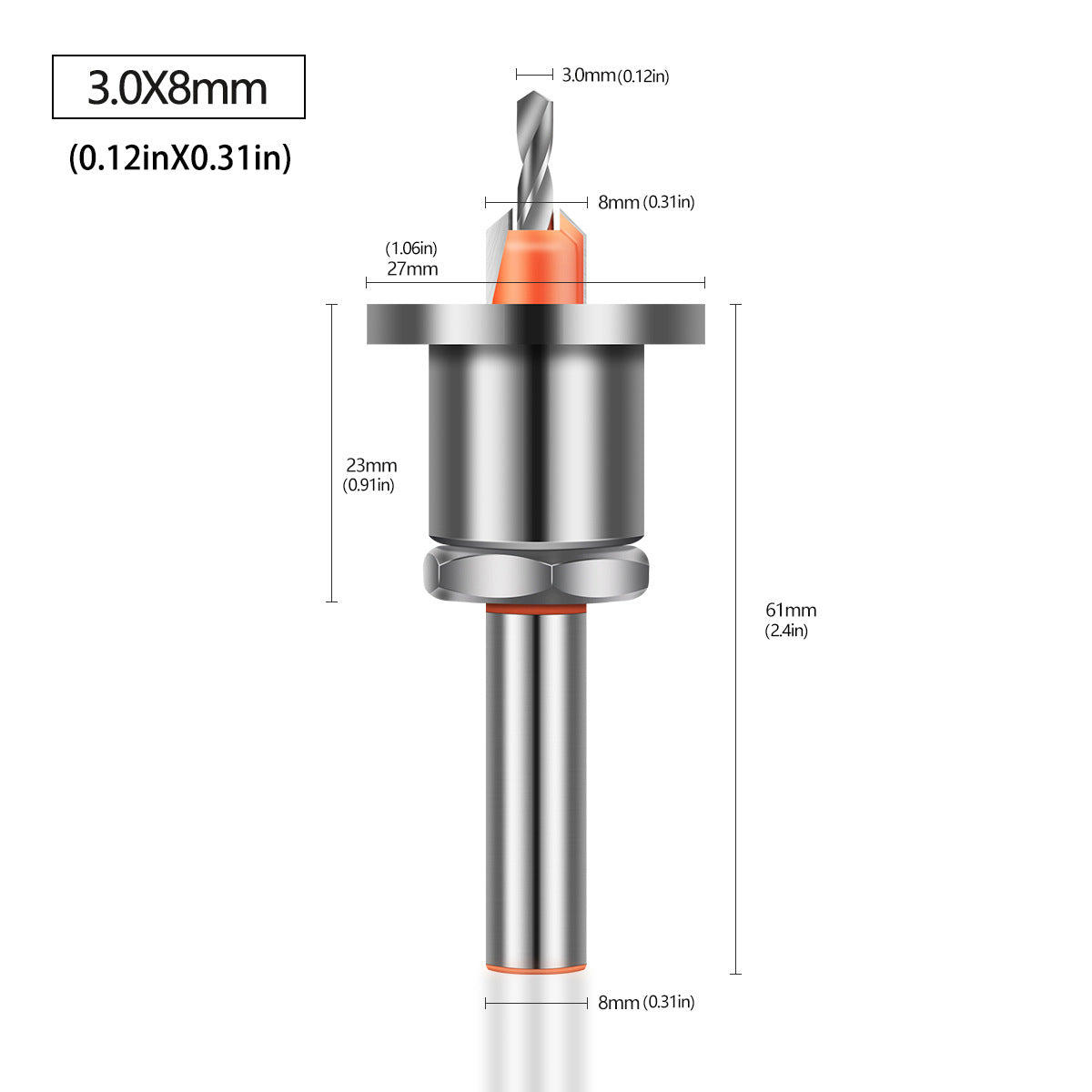 Heavy Hole Drill with Limiter Alloy Head Cone Hole Drill Woodworking Step Drill Bit Screw Installation Woodworking Drill