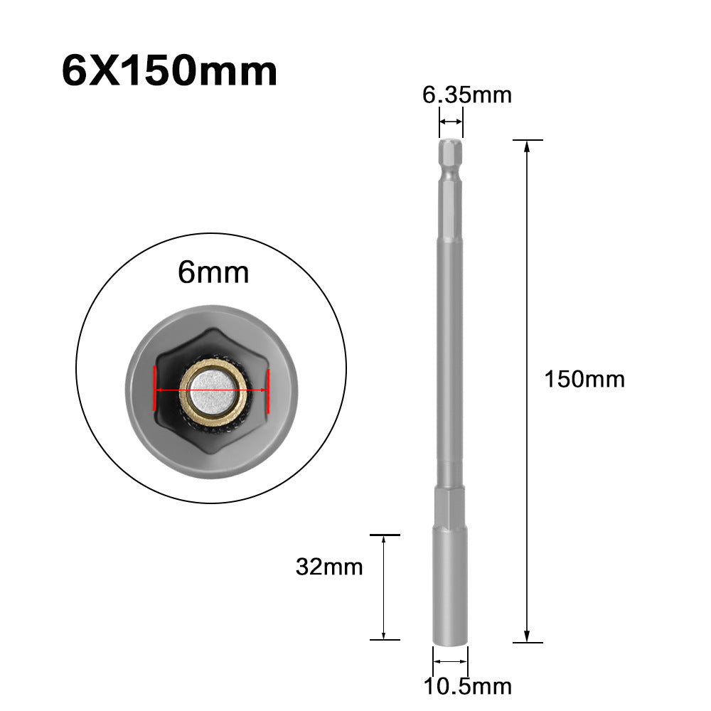 Hexagonal Shank Deepening Sleeve Pneumatic Deepening Sleeve Inner Hexagonal Wind Head Nut Quick Sleeve Tool