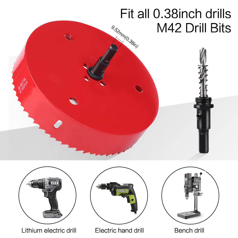 M42 Bi Metal Hole Saw Set for Wood Metal Pipe Aluminum Drywall Drilling PV Woodworking Kit