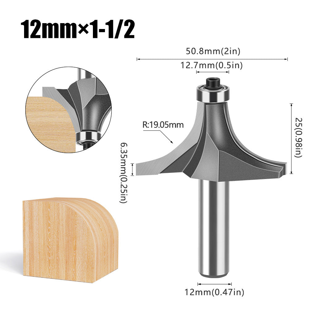 12 handle fillet cutter chamfering milling cutter, commonly used fillet cutter preferably tungsten steel alloy fillet cutter trimming machine tool